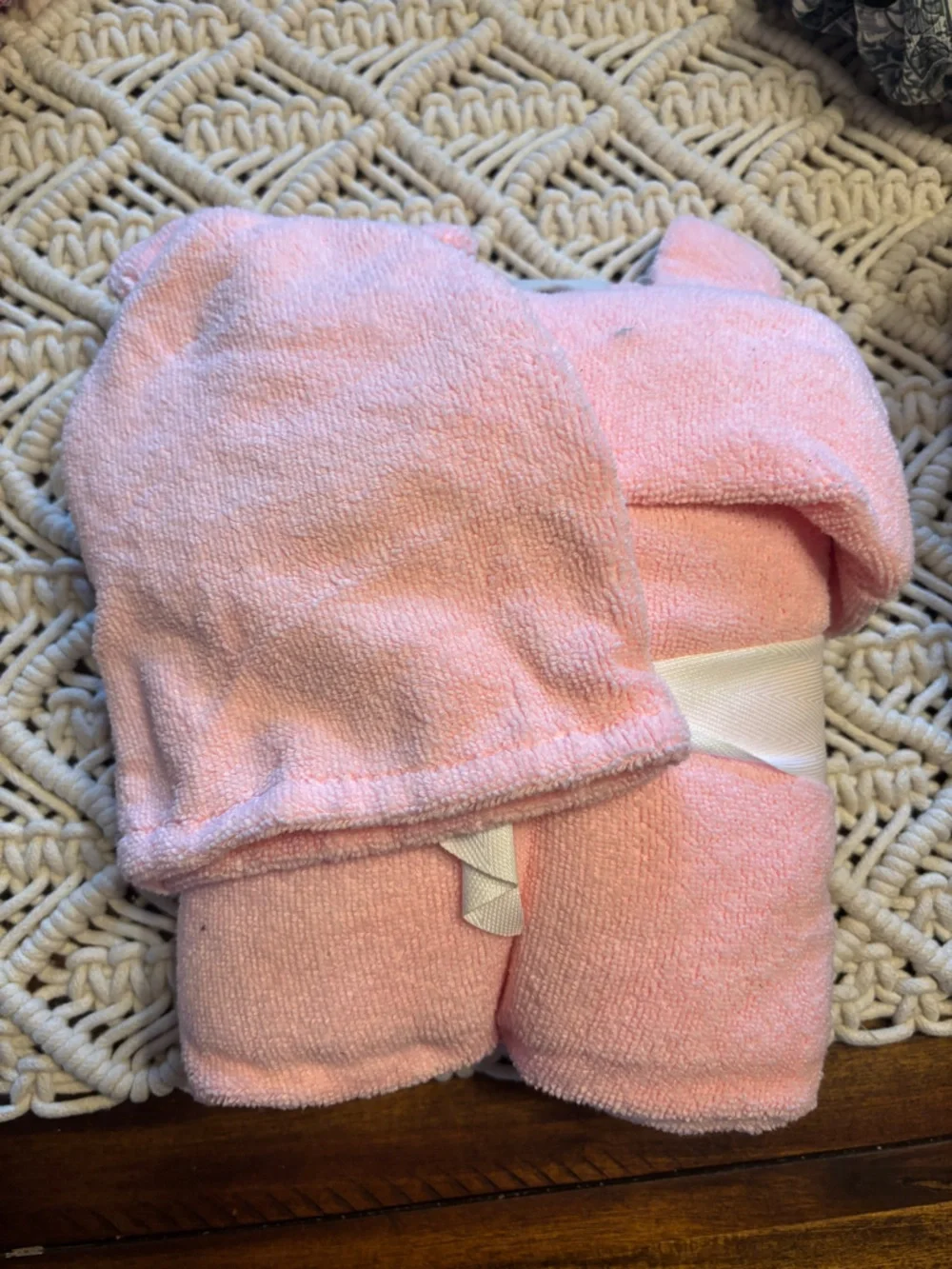 Vintage brand new Circo hooded kids towel and wash mitt - hippo